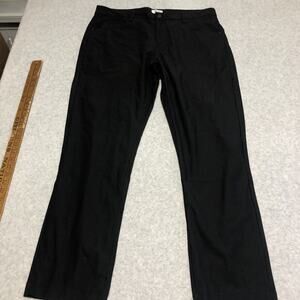 TWICE Black Performance Pants Mens Size 36x30 Logo Button W